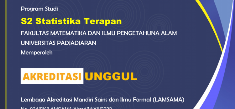 Prodi S2 Statistika memperoleh Akreditasi Unggul